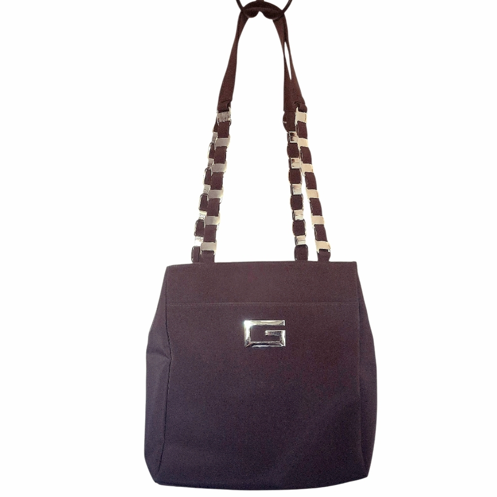 Rich Chocolate Brown Nylon Shoulder Bag